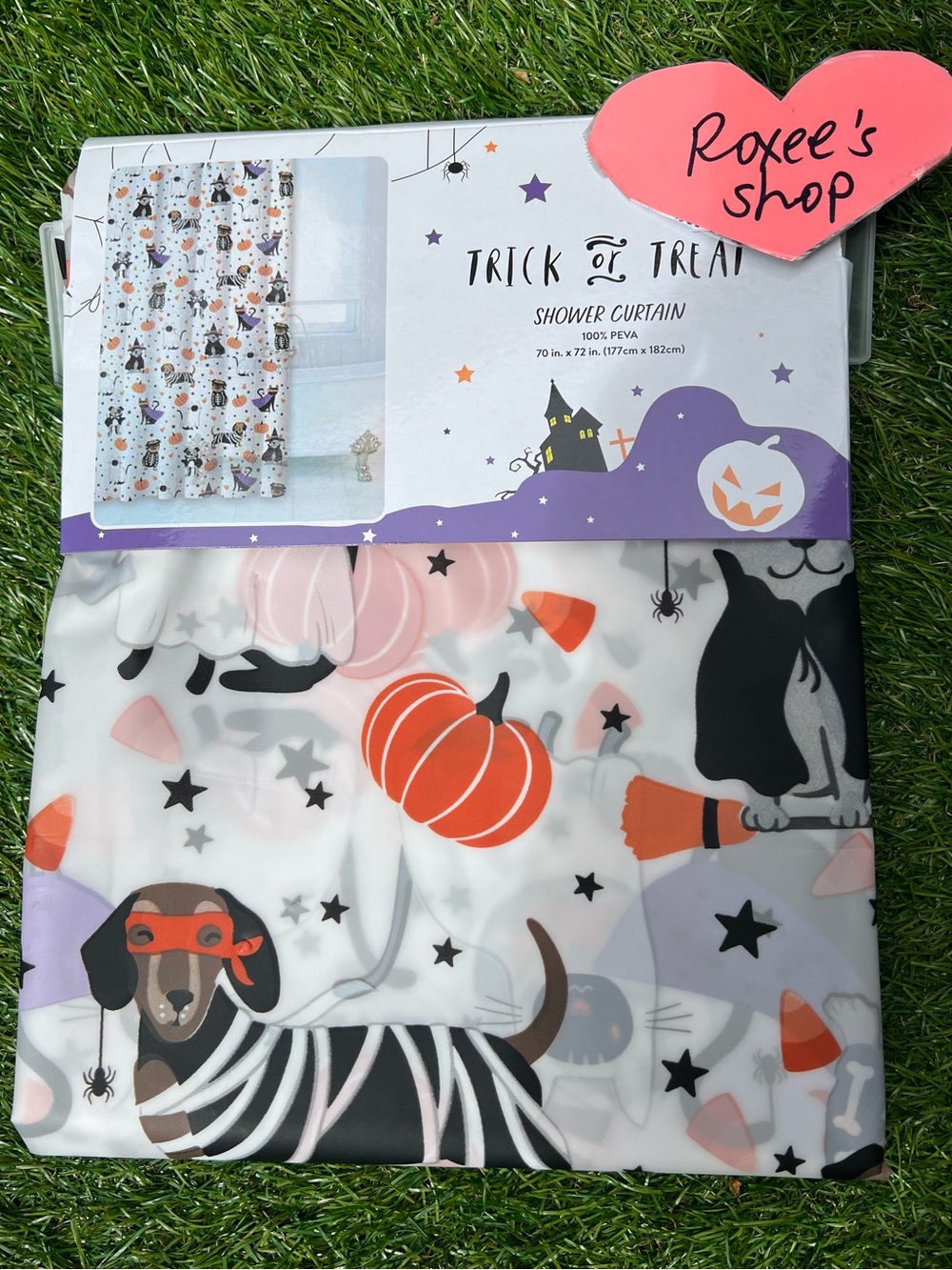 Dachshund & Friends Halloween PEVA Shower Curtain